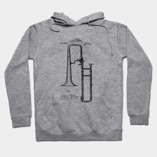 Slide Trombone Patent 1902 Musician Gift Hoodie